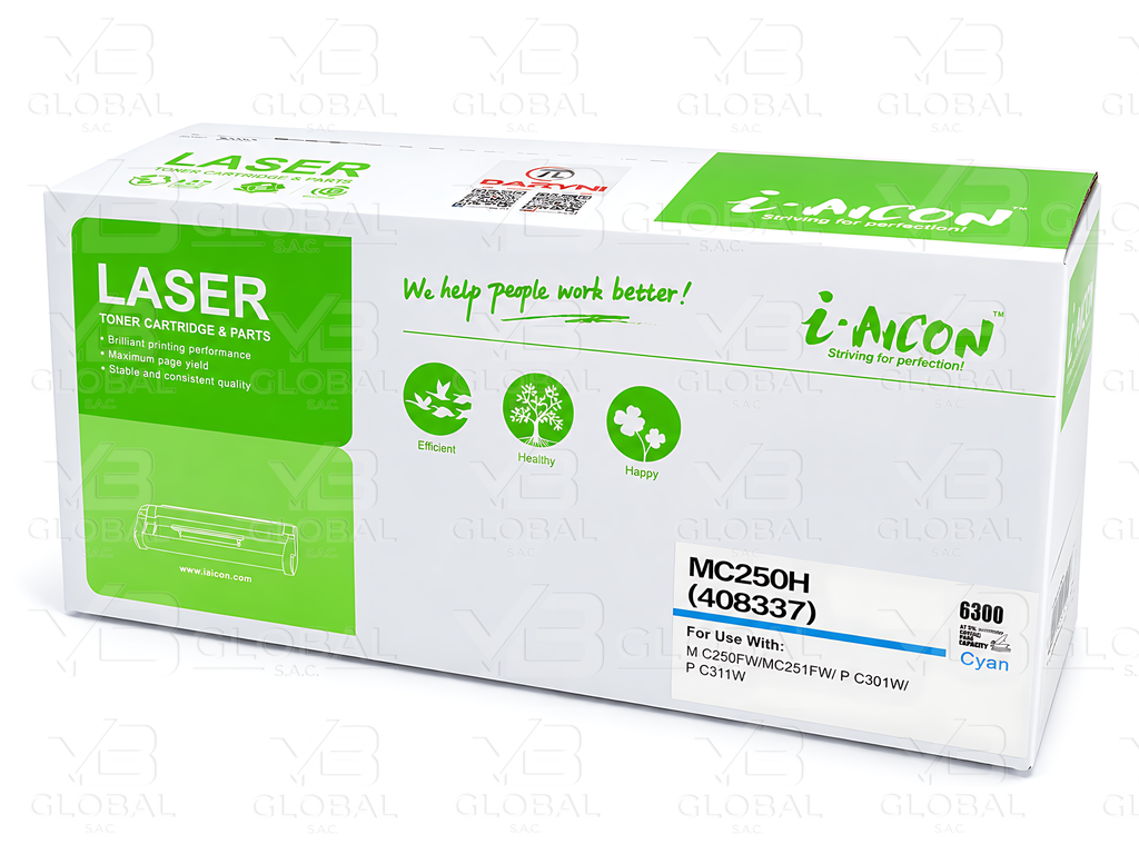 Cartucho de Tóner Cyan Compatible Ricoh M C250H Marca i-Aicon