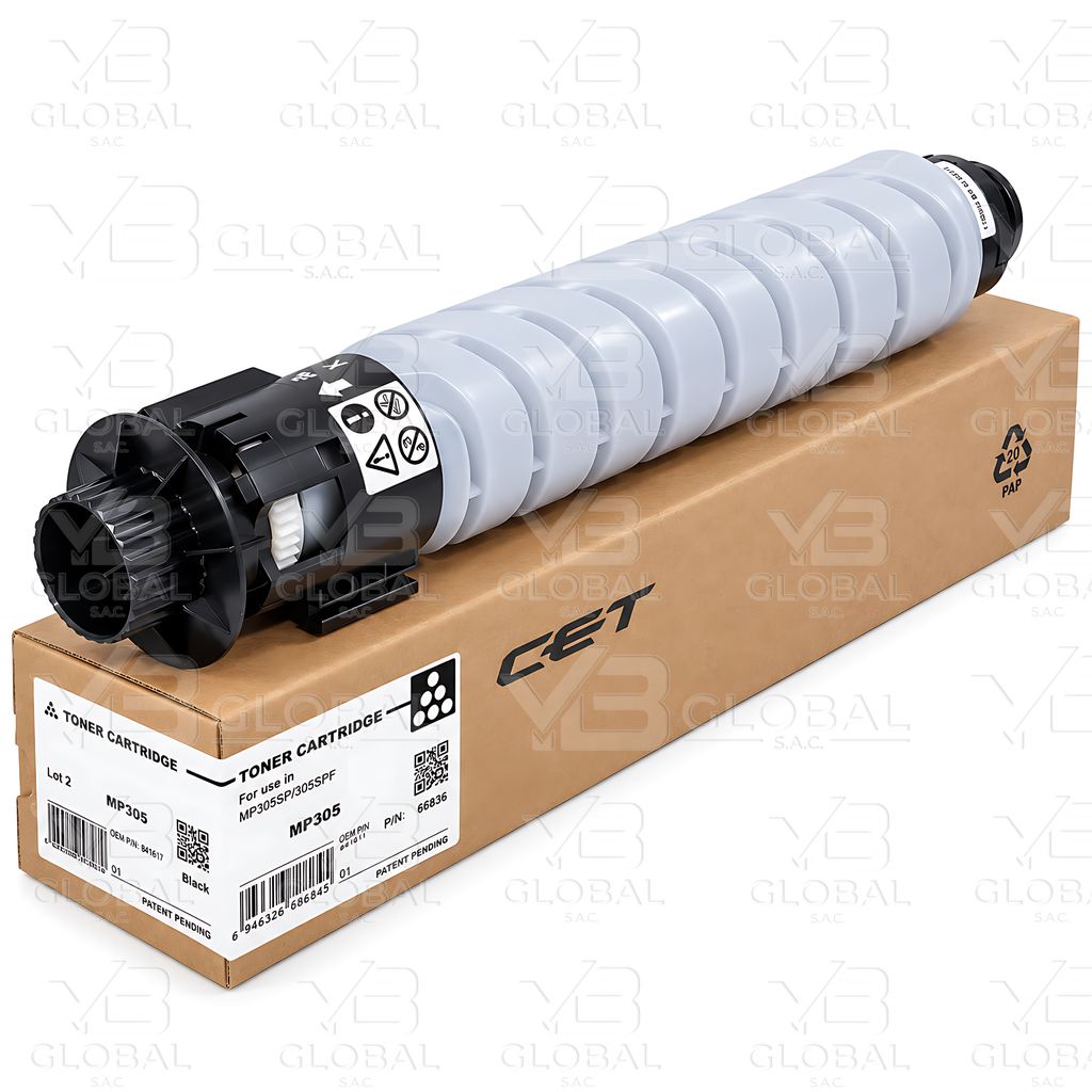 Cartucho de Tóner Black Compatible Ricoh MP 305+ Marca CET