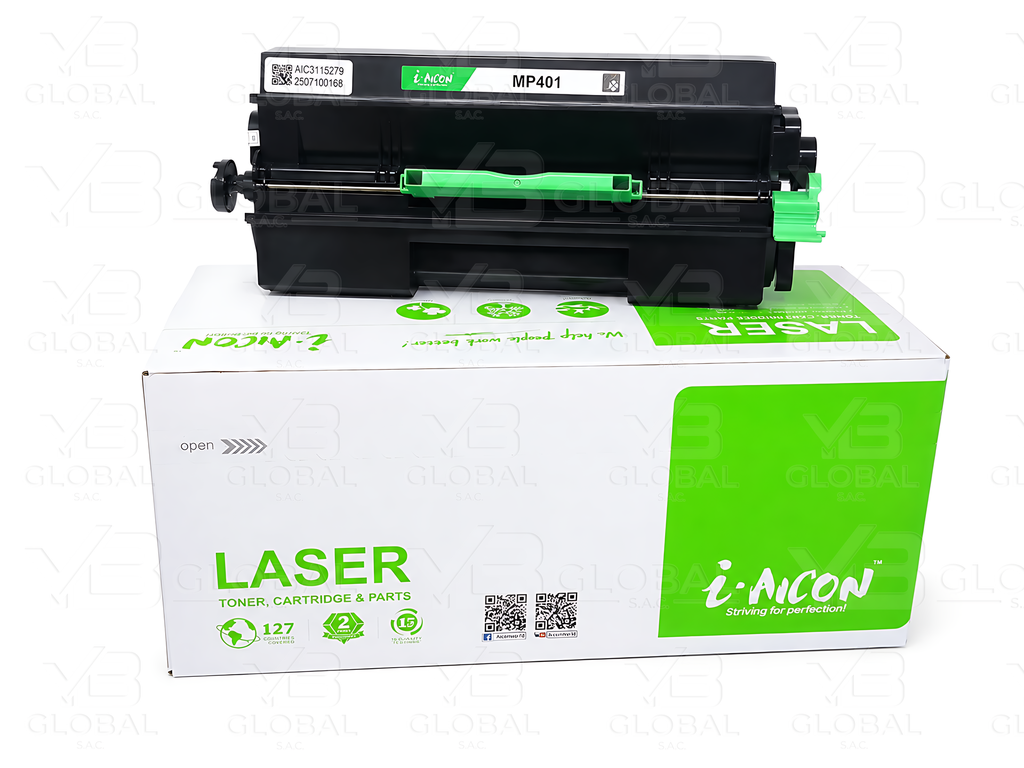 Cartucho de Tóner Black Compatible Ricoh MP 401 Marca i-Aicon
