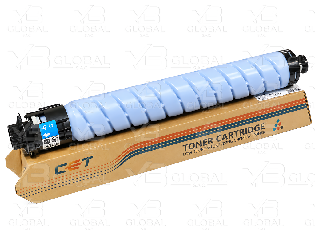 Cartucho de Tóner Cyan Compatible Ricoh MP C2503 Marca CET
