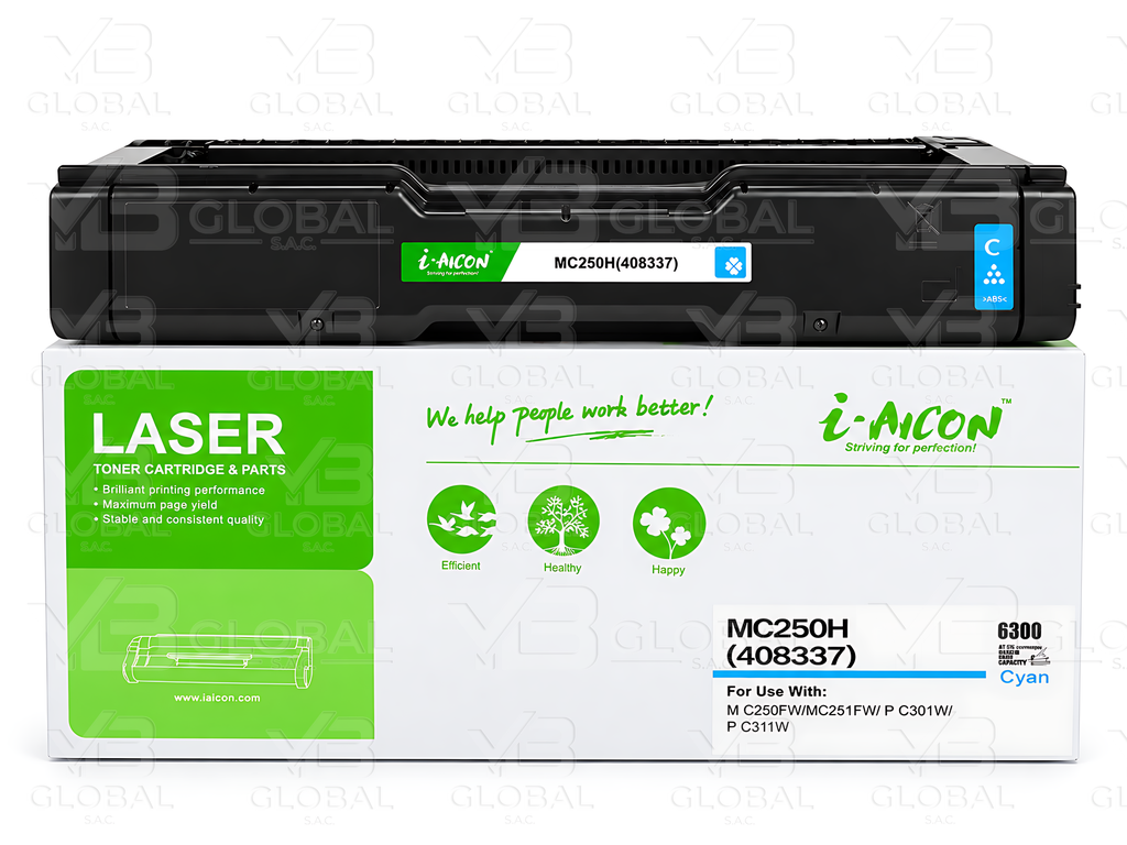Cartucho de Tóner Cyan Compatible Ricoh M C250H Marca i-Aicon
