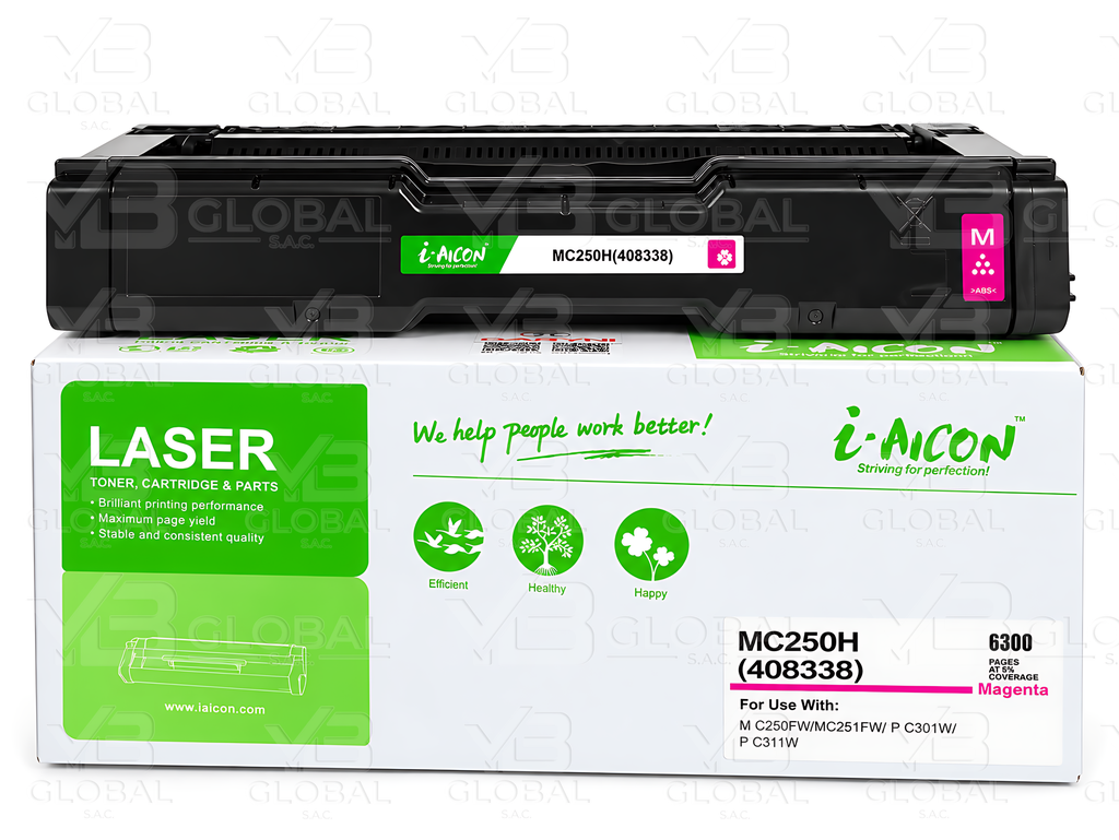 Cartucho de Tóner Magenta Compatible Ricoh M C250H Marca i-Aicon