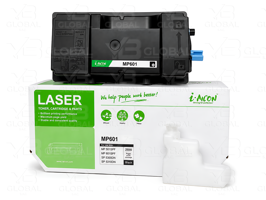 Cartucho de Tóner Black Compatible Ricoh MP 601 Marca i-Aicon