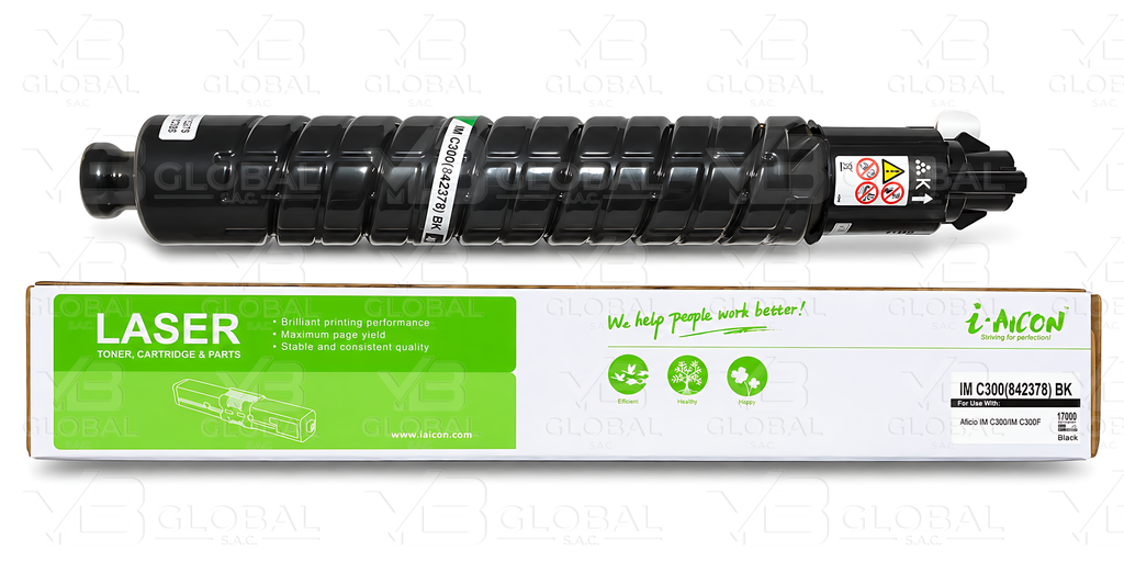 Cartucho de Tóner Black Compatible Ricoh IM C300 Marca i-Aicon