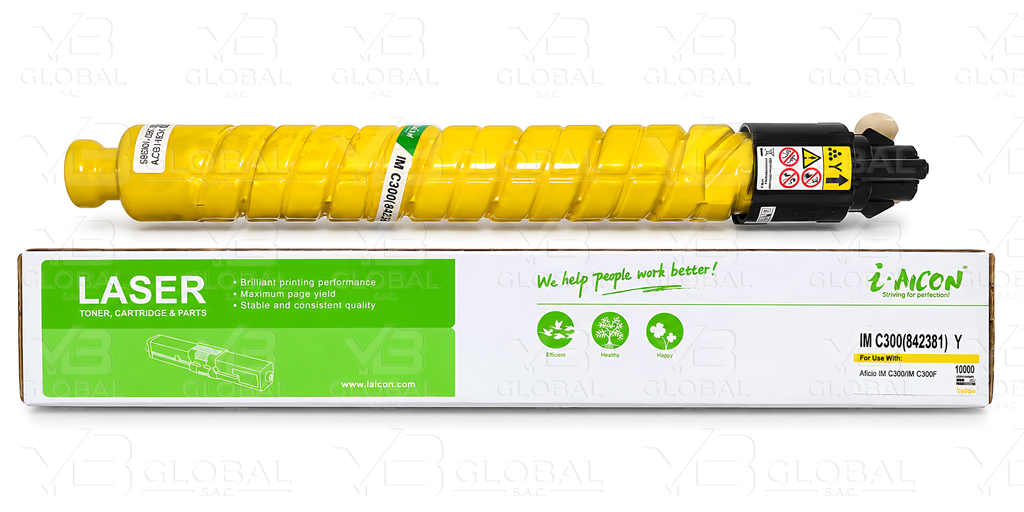 Cartucho de Tóner Yellow Compatible Ricoh IM C300 Marca i-Aicon