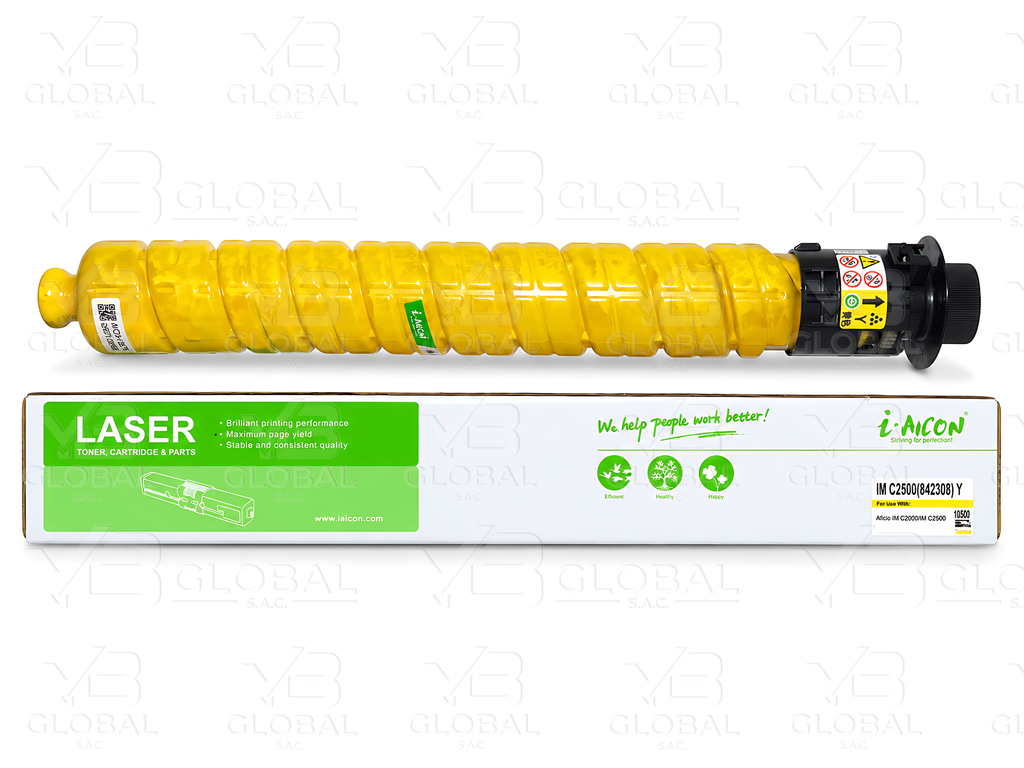 Cartucho de Tóner Yellow Compatible Ricoh IM C2500 Marca i-Aicon