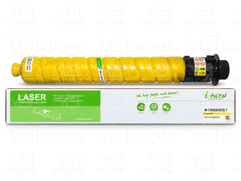 Cartucho de Tóner Yellow Compatible Ricoh IM C3500 Marca i-Aicon