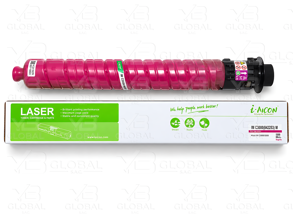 Cartucho de Tóner Magenta Compatible Ricoh IM C3500 Marca i-Aicon