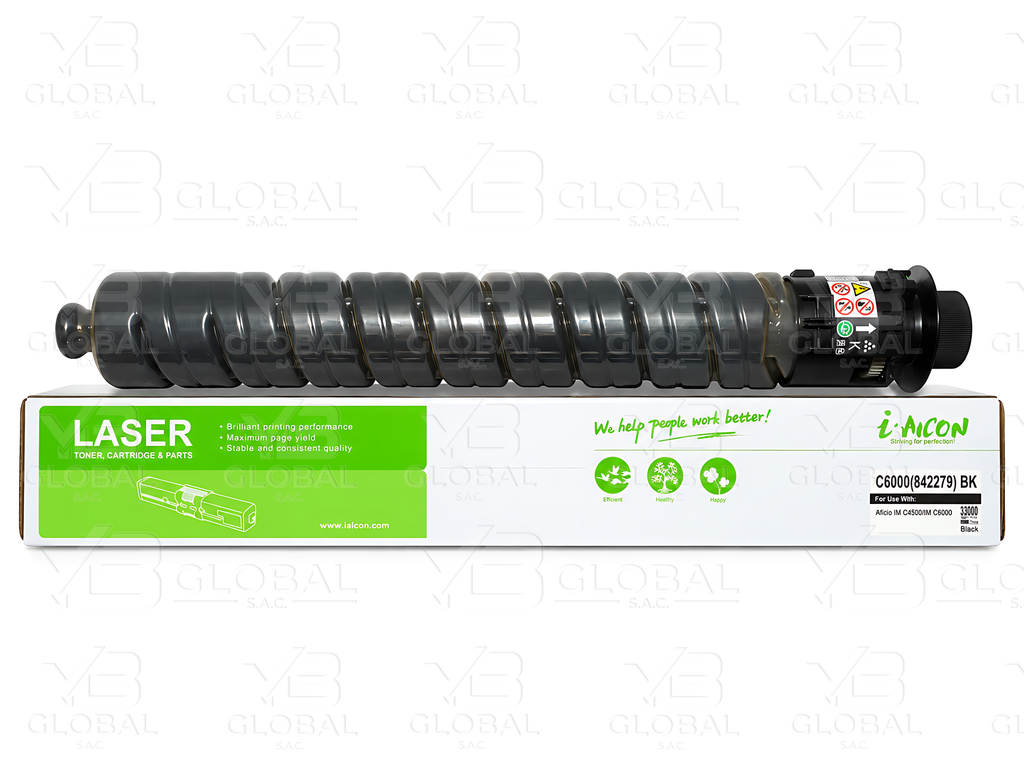 Cartucho de Tóner Black Compatible Ricoh IM C6000 Marca i-Aicon