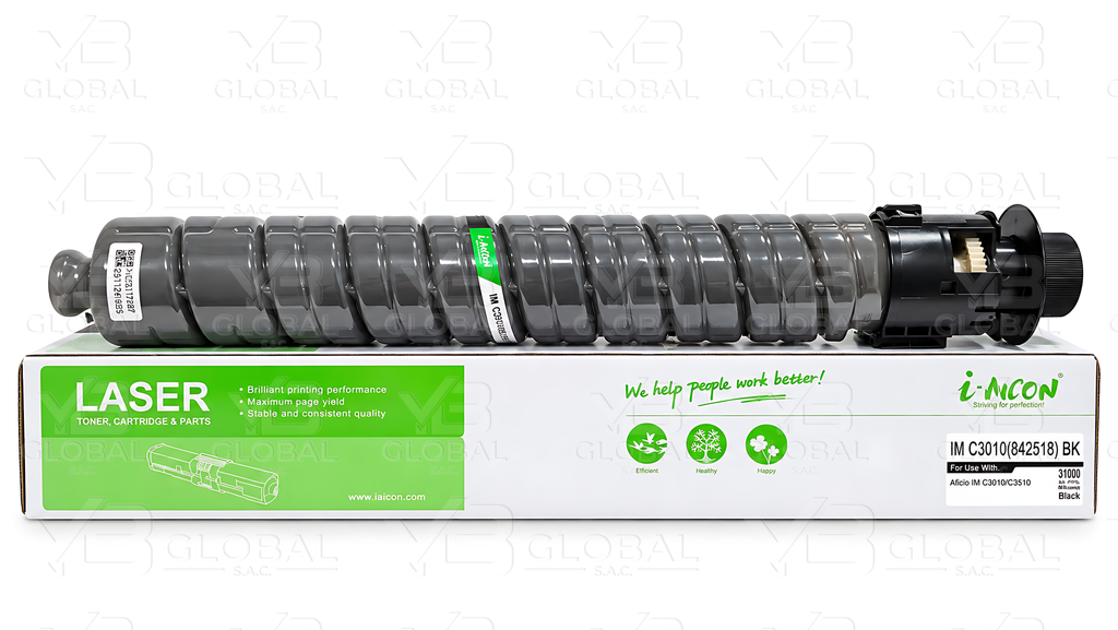 Cartucho de Tóner Black Compatible Ricoh IM C3010 Marca i-Aicon