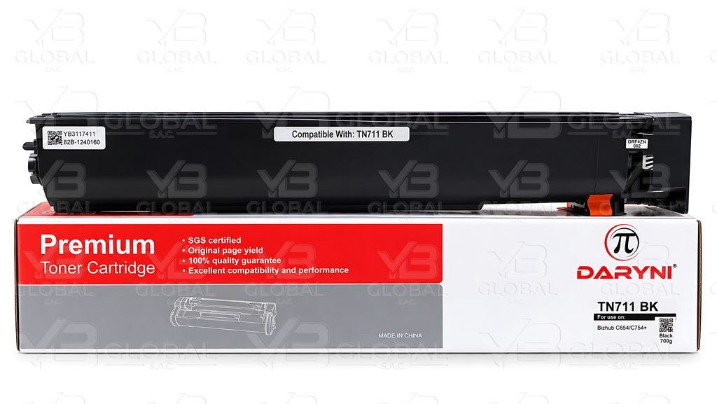 Cartucho de Tóner Black Compatible Konica Minolta Bizhub C654 Marca Pidaryni