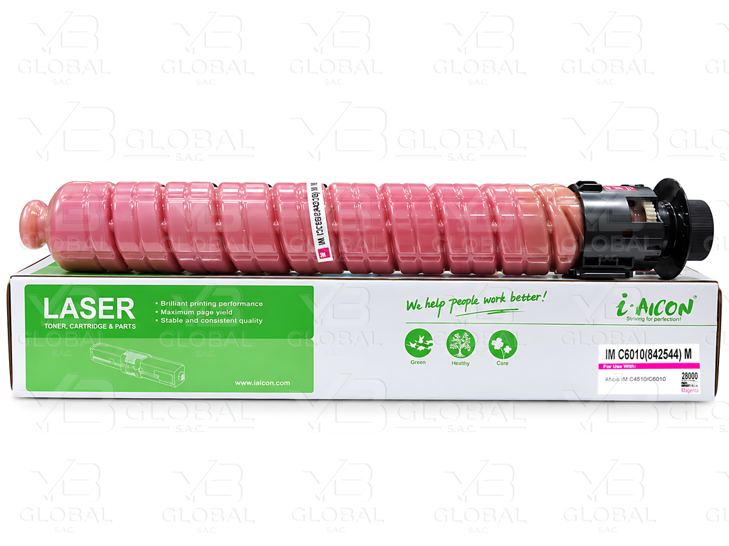 Cartucho de Tóner Magenta Compatible Ricoh IM C6010 Marca i-Aicon