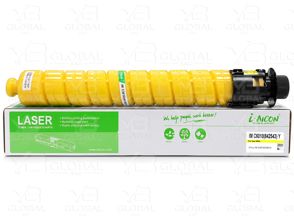 Cartucho de Tóner Yellow Compatible Ricoh IM C6010 Marca i-Aicon