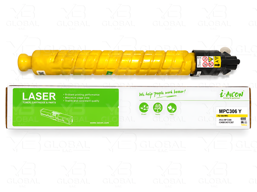 [842094𝝿] Cartucho de Tóner Yellow Compatible Ricoh MP C306 Marca i-Aicon