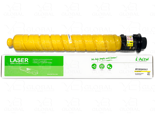 [841814𝝿] Cartucho de Tóner Yellow Compatible Ricoh MP C3503 Marca i-Aicon