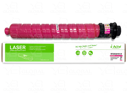 [841851𝝿] Cartucho de Tóner Magenta Compatible Ricoh MP C6003 Marca i-Aicon