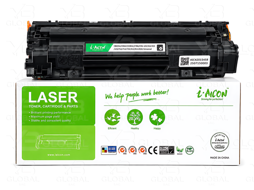 [CB435A𝝿] Cartucho de Toner Black Compatible HP/CANON Laserjet 35A Marca i-Aicon